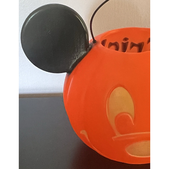 Disney MICKEY MOUSE HALLOWEEN PUMPKIN Blow Mold Trick or Treat Candy Bucket Pail - Picture 2 of 8
